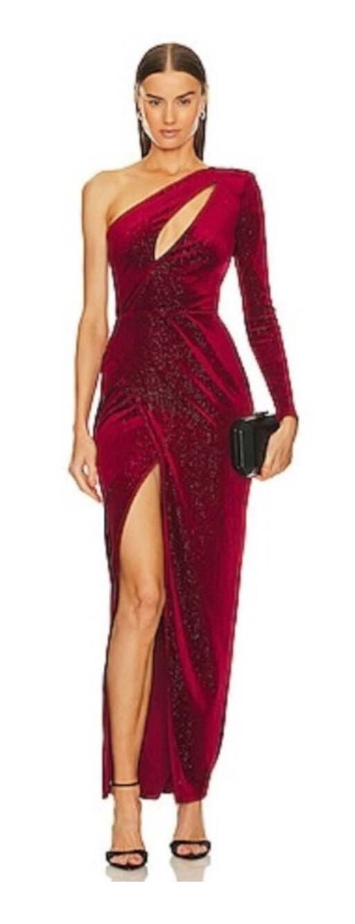 Michael Costello x Revolve Tallulah Gown in Burgundy